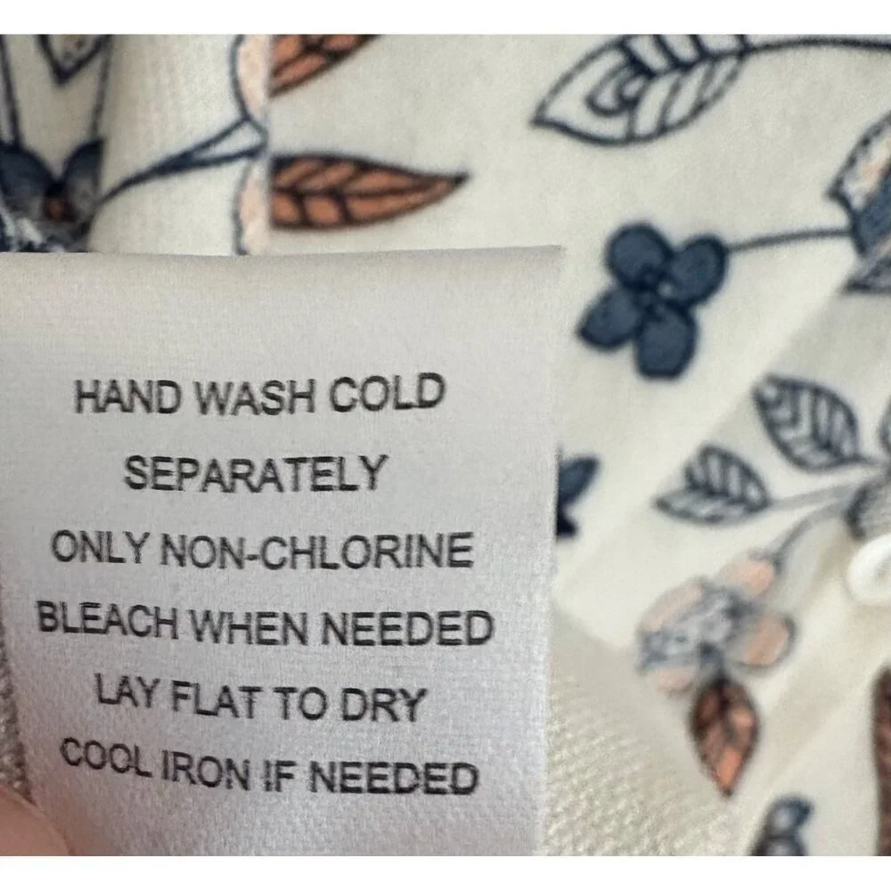 Daniel Rainn Ivory Fall Floral Print Button Front Cardigan Sweater Size Small - Picture 9 of 12